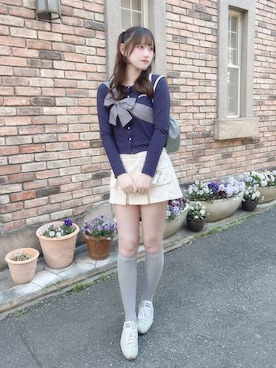 「miu miu（ミュウミュウ）のアイテム」を使った、♡まりあ♡さん（レディース・169cm）の春コーディネート