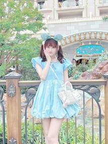 lilLilly 　リルリリー　バルーンタンクトップミニワンピ　ピンク lilLilly（リルリリー）の「バルーンタンクトップミニワンピ