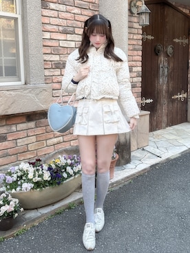 「miu miu（ミュウミュウ）のアイテム」を使った、♡まりあ♡さん（レディース・169cm）の春コーディネート