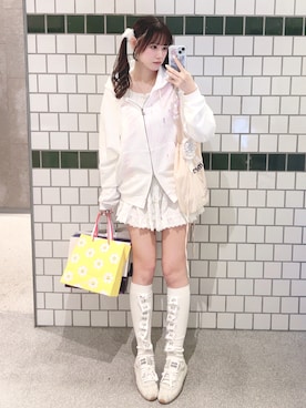 「LUVISTRUE（ラヴイズトゥルー）のアイテム」を使った、♡まりあ♡さん（レディース・169cm）の春コーディネート