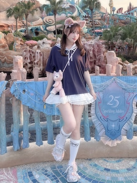 「ACLENT（アクレント）のアイテム」を使った、♡まりあ♡さん（レディース・169cm）の夏コーディネート