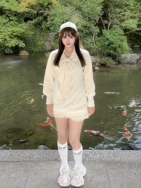 「ROUGHNECK（ラフネック）のアイテム」を使った、♡まりあ♡さん（レディース・169cm）の秋コーディネート