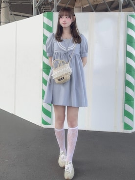 「miu miu（ミュウミュウ）のアイテム」を使った、♡まりあ♡さん（レディース・169cm）の夏コーディネート