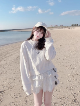 「miu miu（ミュウミュウ）のアイテム」を使った、♡まりあ♡さん（レディース・169cm）の冬コーディネート