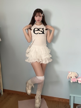 「ILLIGO（イリゴ）のアイテム」を使った、♡まりあ♡さん（レディース・169cm）の夏コーディネート
