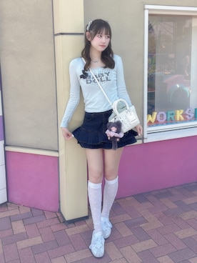 「MILK（ミルク）のアイテム」を使った、♡まりあ♡さん（レディース・169cm）の春コーディネート