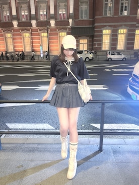 「チェック柄」｜♡まりあ♡さん（レディース・169cm）の秋コーディネート