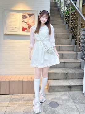 「Katie（ケイティ）のアイテム（Tシャツ/カットソー、ピンク系）」を使った、♡まりあ♡さん（レディース・169cm）の秋コーディネート