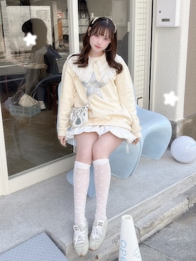 「miu miu（ミュウミュウ）のアイテム」を使った、♡まりあ♡さん（レディース・169cm）の春コーディネート