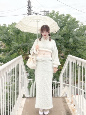 「アイテム（着物）」を使った、♡まりあ♡さん（レディース・169cm）の秋コーディネート