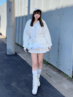 「miu miu（ミュウミュウ）のアイテム」を使った、♡まりあ♡さん（レディース・169cm）の春コーディネート