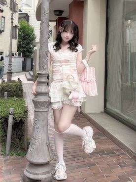 「ACLENT（アクレント）のアイテム」を使った、♡まりあ♡さん（レディース・169cm）の夏コーディネート