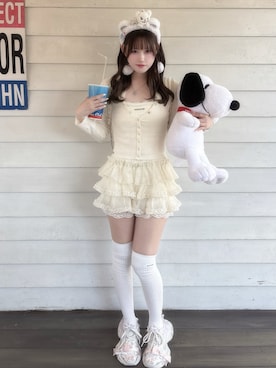 「ROUGHNECK（ラフネック）のアイテム」を使った、♡まりあ♡さん（レディース・169cm）の秋コーディネート