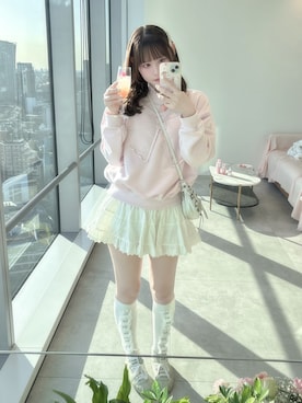 「miu miu（ミュウミュウ）のアイテム」を使った、♡まりあ♡さん（レディース・169cm）の冬コーディネート