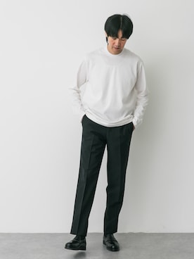 「アイテム（スーツパンツ）」を使った、Taniさん（メンズ・172cm）の夏コーディネート