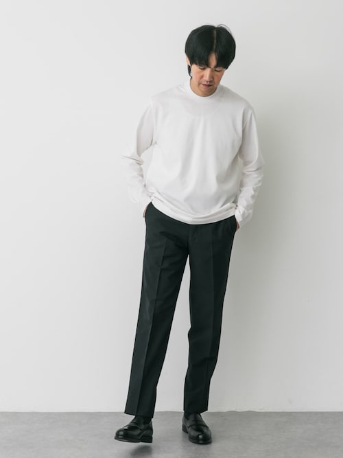 高級シルケット織　あづち第一集 セール】LIFE STYLE TAILOR シルケットポンチストレッチ長袖Tシャツ