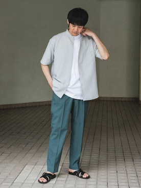 「HANES（ヘインズ）のアイテム」を使った、Taniさん（メンズ・172cm）の夏コーディネート