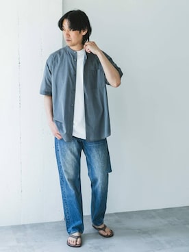 「HANES（ヘインズ）のアイテム」を使った、Taniさん（メンズ・172cm）の夏コーディネート