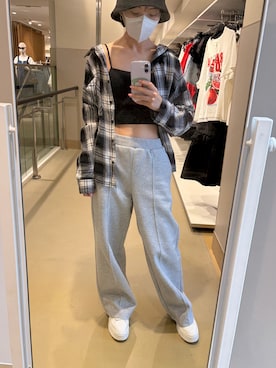 「Heather（ヘザー）のアイテム（トップス）」を使った、Miinaさん（レディース・162cm）の春コーディネート