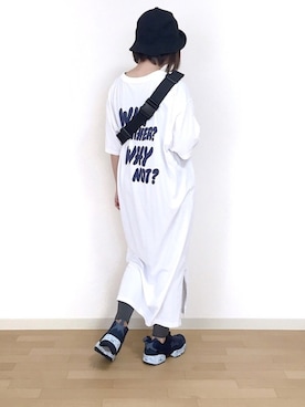 「LABRAT（ラブラット）のアイテム」を使った、𝐩𝐨𝐧𝐢さん（レディース・157cm）の夏コーディネート