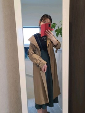 「FREE'S MART（フリーズマート）のアイテム（トレンチコート）」を使った、ひーちゃんさん（レディース・158cm）の秋コーディネート