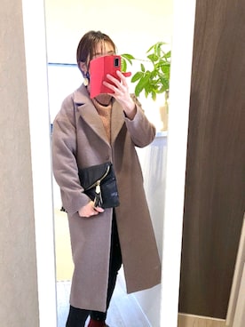 「NATURAL BEAUTY BASIC（ナチュラルビューティーベーシック）のアイテム（その他アウター）」を使った、ひーちゃんさん（レディース・158cm）の冬コーディネート