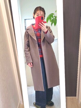 「NATURAL BEAUTY BASIC（ナチュラルビューティーベーシック）のアイテム（その他アウター）」を使った、ひーちゃんさん（レディース・158cm）の冬コーディネート