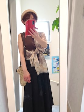 「たすき掛けコーデ」｜ひーちゃんさん（レディース・158cm）の春コーディネート