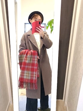 「NATURAL BEAUTY BASIC（ナチュラルビューティーベーシック）のアイテム（その他アウター）」を使った、ひーちゃんさん（レディース・158cm）の冬コーディネート