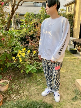 「mercibeaucoup,（メルシーボークー）のアイテム（パンツ）」を使った、まさおさん（メンズ・174cm）の秋コーディネート