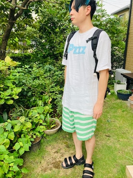 「mercibeaucoup,（メルシーボークー）のアイテム（パンツ）」を使った、まさおさん（メンズ・174cm）の夏コーディネート