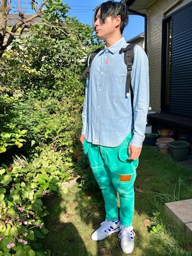 「mercibeaucoup,（メルシーボークー）のアイテム（パンツ）」を使った、まさおさん（メンズ・174cm）の秋コーディネート