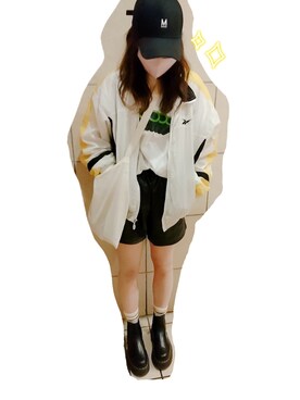 「お買い物」｜「アイテム（ジャケット/アウター）」を使った、YUkiNAさん（レディース・163cm）の春コーディネート