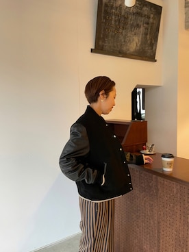 「NOMBRE IMPAIR（ノンブルアンペール）のアイテム（スタジャン）」を使った、ritz.さん（レディース・163cm）の秋コーディネート