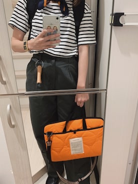 「Hender Scheme（エンダースキーマ）のアイテム（財布/小物）」を使った、narimochanさん（レディース・156cm）の秋コーディネート