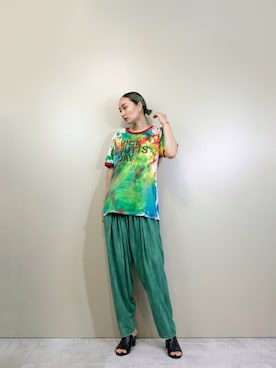 「古着屋コレンテ」｜「アイテム（パンツ）」を使った、COLLENTE(yuco)さん（レディース・169cm）の夏コーディネート