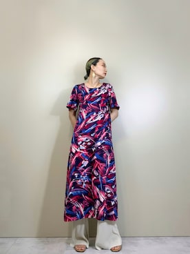 「古着屋コレンテ」｜「アイテム（ワンピース/ドレス）」を使った、COLLENTE(yuco)さん（レディース・169cm）の夏コーディネート