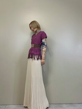 「古着屋コレンテ」｜COLLENTE(yuco)さん（レディース・169cm）の冬コーディネート