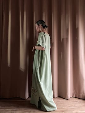 「古着屋コレンテ」｜「アイテム（ワンピース/ドレス）」を使った、COLLENTE(yuco)さん（レディース・169cm）の夏コーディネート