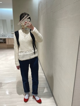 「Levi's（リーバイス）のアイテム（デニムパンツ、ブルー系）」を使った、shuahonさん（レディース・158cm）の秋コーディネート