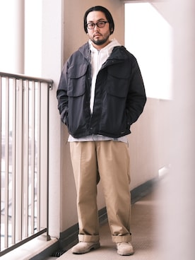 「BEAMS」｜「アイテム（ナイロンジャケット）」を使った、TAKASHI ITOさん（メンズ・169cm）の秋コーディネート