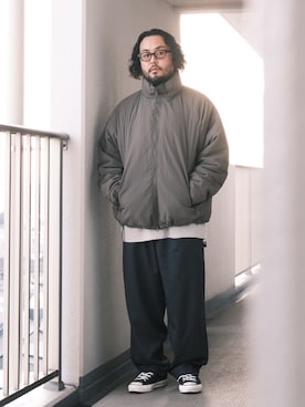 「WILD THINGS（ワイルドシングス）のアイテム（ダウンジャケット/コート）」を使った、TAKASHI ITOさん（メンズ・169cm）の冬コーディネート