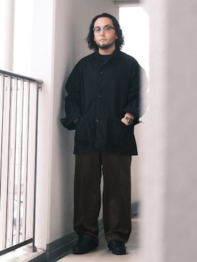 「アイテム（スラックス）」を使った、TAKASHI ITOさん（メンズ・169cm・30代）の秋コーディネート