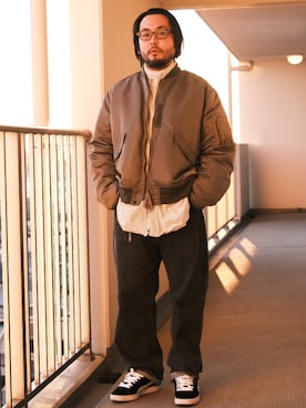 「UNUSED（アンユーズド）のアイテム（ジャケット/アウター）」を使った、TAKASHI ITOさん（メンズ・169cm）の冬コーディネート