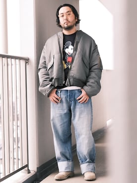 「UNUSED（アンユーズド）のアイテム（ジャケット/アウター）」を使った、TAKASHI ITOさん（メンズ・169cm）の秋コーディネート