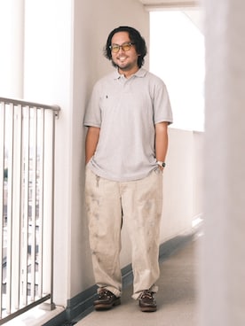 「アイテム（モカシン/デッキシューズ）」を使った、TAKASHI ITOさん（メンズ・169cm・30代）の夏コーディネート