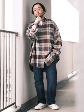 「Graphpaper（グラフペーパー）のアイテム」を使った、TAKASHI ITOさん（メンズ・169cm）の秋コーディネート
