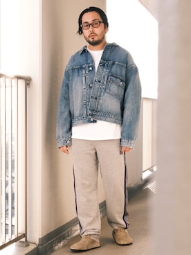 「アイテム（スウェットパンツ）」を使った、TAKASHI ITOさん（メンズ・169cm・30代）の秋コーディネート