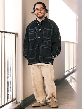 「アイテム（サンダル）」を使った、TAKASHI ITOさん（メンズ・169cm）の秋コーディネート