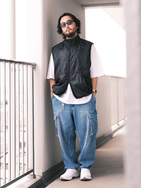 「BEAMS」｜「アイテム（ベスト）」を使った、TAKASHI ITOさん（メンズ・169cm）の春コーディネート